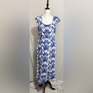 Anne Klein Dress in Blue and White